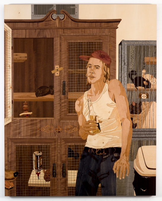 Alison Elizabeth Taylor, The Breeder, 2009-10, Wood veneer, shellac, 56 X 45 inches. Courtesy of The Artist / Courtesy James Cohan Gallery, New York/Shanghai